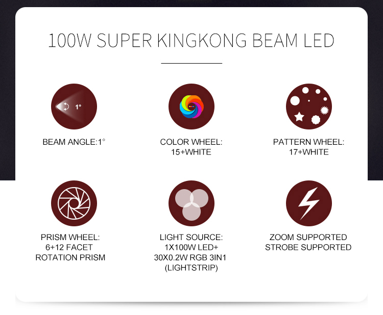 led 100w beam